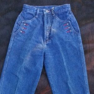 Vintage Pin Stripe High Waist Jeans